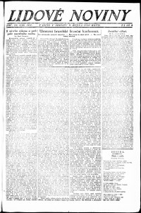 Lidov noviny z 9.10.1920, edice 1, strana 1