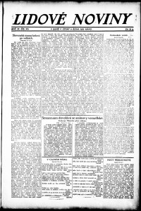 Lidov noviny z 9.10.1923, edice 1, strana 1