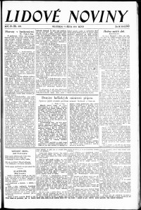 Lidov noviny z 9.10.1929, edice 1, strana 1