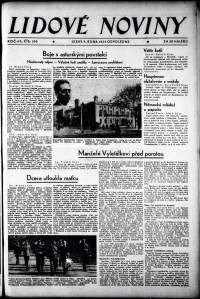 Lidov noviny z 9.10.1934, edice 2, strana 1
