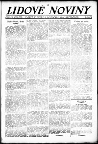 Lidov noviny z 9.11.1920, edice 2, strana 1