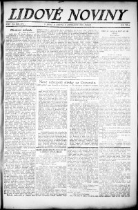 Lidov noviny z 9.12.1921, edice 1, strana 1