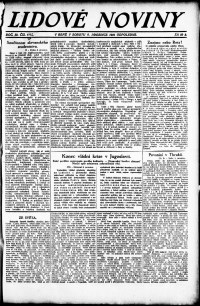 Lidov noviny z 9.12.1922, edice 2, strana 1