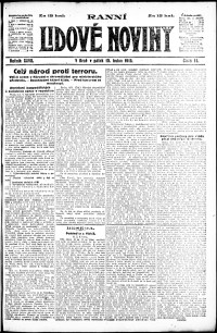 Lidov noviny z 10.1.1919, edice 1, strana 1