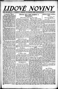 Lidov noviny z 10.1.1920, edice 2, strana 1