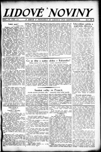 Lidov noviny z 10.1.1921, edice 2, strana 1