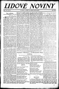 Lidov noviny z 10.1.1922, edice 1, strana 1