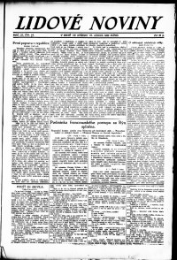Lidov noviny z 10.1.1923, edice 1, strana 1