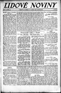 Lidov noviny z 10.1.1923, edice 2, strana 1