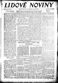 Lidov noviny z 10.1.1924, edice 1, strana 1