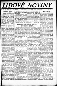 Lidov noviny z 10.2.1920, edice 2, strana 1