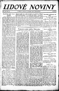 Lidov noviny z 10.2.1922, edice 2, strana 1