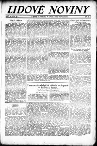 Lidov noviny z 10.2.1923, edice 2, strana 1