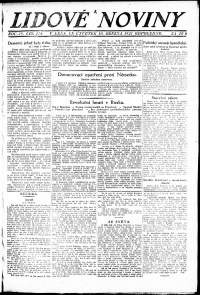 Lidov noviny z 10.3.1921, edice 2, strana 1