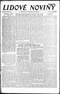 Lidov noviny z 10.3.1924, edice 1, strana 1