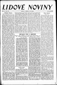 Lidov noviny z 10.3.1933, edice 1, strana 1