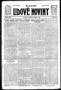 Lidov noviny z 10.4.1918, edice 1, strana 1