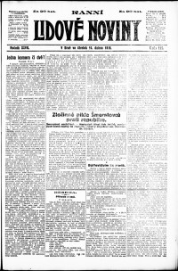 Lidov noviny z 10.4.1919, edice 1, strana 1