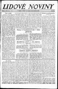 Lidov noviny z 10.4.1923, edice 1, strana 1