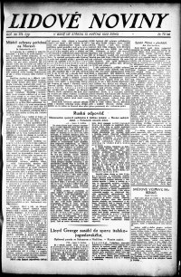 Lidov noviny z 10.5.1922, edice 1, strana 1