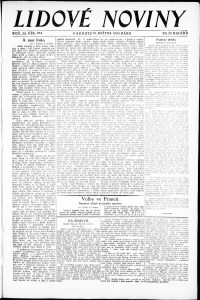 Lidov noviny z 10.5.1924, edice 1, strana 1