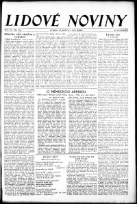 Lidov noviny z 10.5.1933, edice 1, strana 1