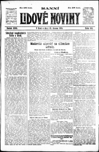 Lidov noviny z 10.6.1919, edice 1, strana 1