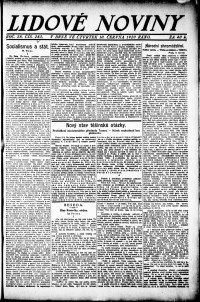 Lidov noviny z 10.6.1920, edice 1, strana 1