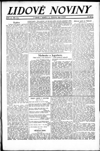 Lidov noviny z 10.6.1923, edice 1, strana 1