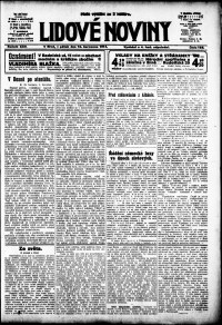 Lidov noviny z 10.7.1914, edice 3, strana 1