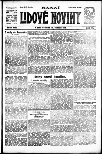 Lidov noviny z 10.7.1919, edice 1, strana 1
