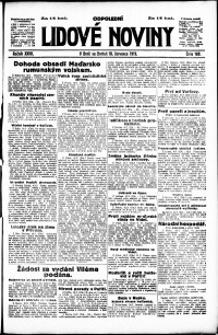 Lidov noviny z 10.7.1919, edice 2, strana 1