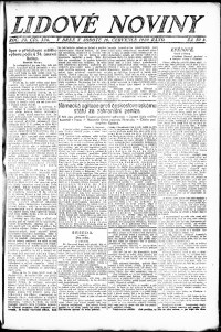 Lidov noviny z 10.7.1920, edice 1, strana 1
