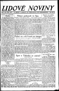 Lidov noviny z 10.7.1920, edice 2, strana 1