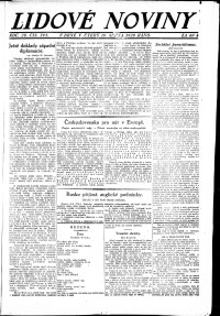 Lidov noviny z 10.8.1920, edice 1, strana 1
