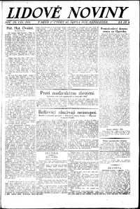 Lidov noviny z 10.8.1920, edice 2, strana 1