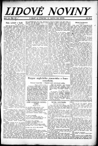 Lidov noviny z 10.8.1922, edice 1, strana 1