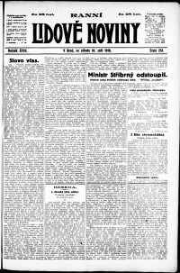 Lidov noviny z 10.9.1919, edice 1, strana 1