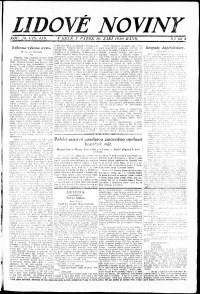 Lidov noviny z 10.9.1920, edice 1, strana 1
