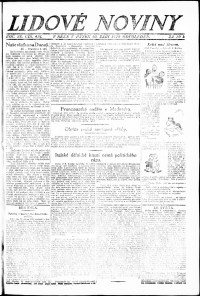 Lidov noviny z 10.9.1920, edice 2, strana 1