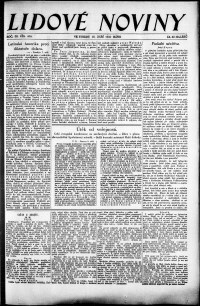 Lidov noviny z 10.9.1930, edice 1, strana 1