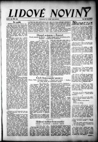 Lidov noviny z 10.9.1934, edice 1, strana 1
