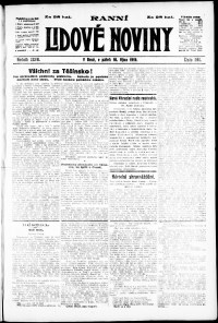Lidov noviny z 10.10.1919, edice 1, strana 1