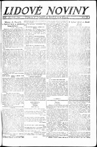 Lidov noviny z 10.10.1920, edice 1, strana 1