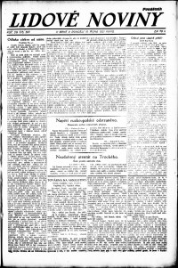 Lidov noviny z 10.10.1921, edice 1, strana 1