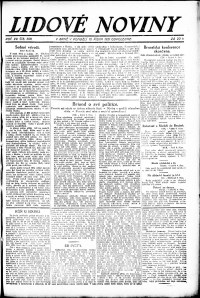Lidov noviny z 10.10.1921, edice 2, strana 1