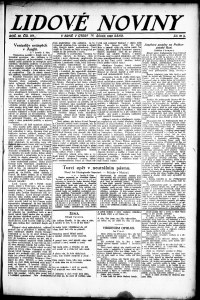 Lidov noviny z 10.10.1922, edice 1, strana 1