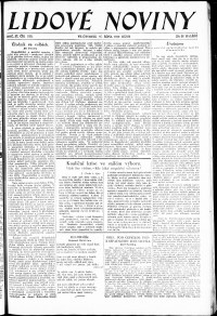 Lidov noviny z 10.10.1929, edice 1, strana 1