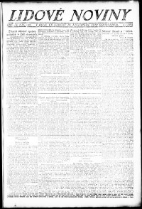 Lidov noviny z 10.11.1920, edice 3, strana 1