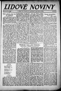 Lidov noviny z 10.11.1921, edice 2, strana 1